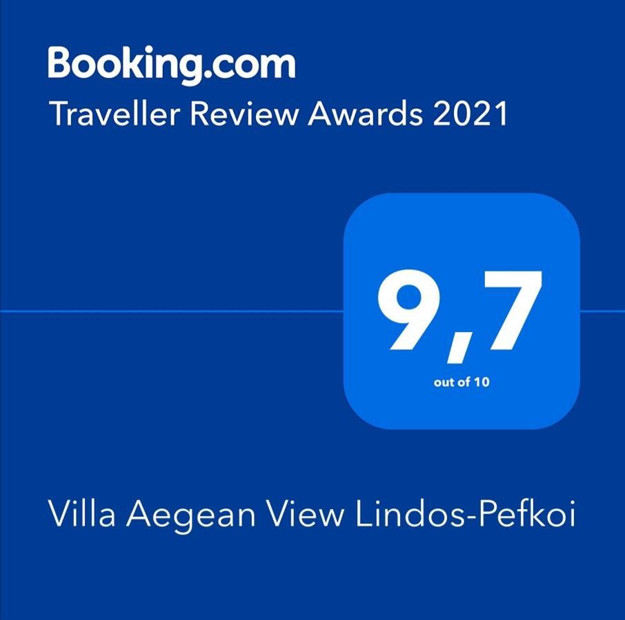 Villa Aegean View Lindos-Pefkoi Pefki  Luaran gambar